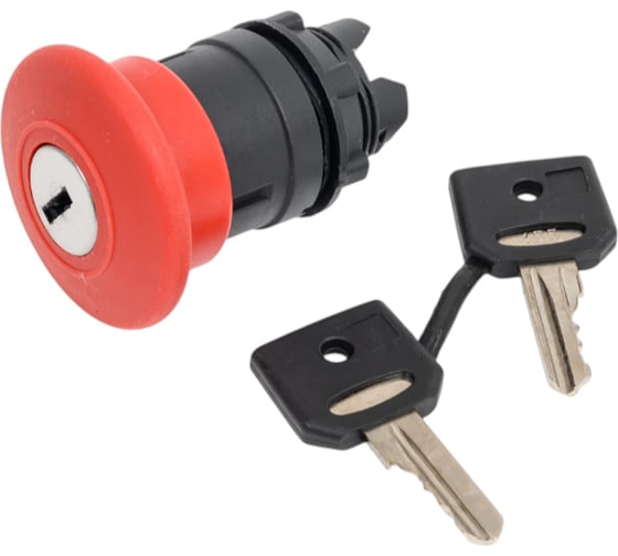 Головка аварийной кнопки Briswik красная гриб 22мм ключ КМЕ 56ФК IP65 ZB5BS94.BR 1
