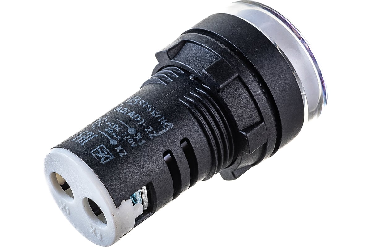 Индикатор Briswik светодиодный АД-22 белый 220В AC/DC IP65 - выгодная ...