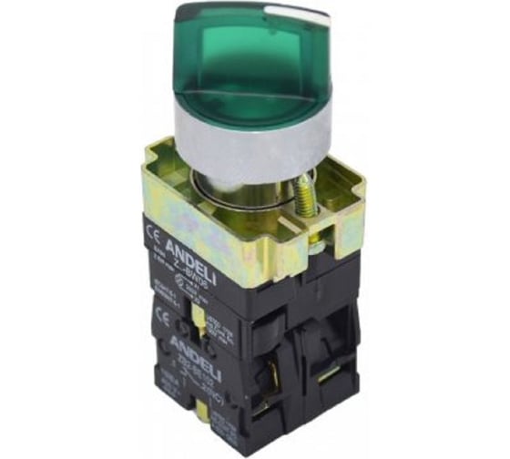 Переключатель ANDELI LA115-A5-10BN зеленый 1НО IP65 ADL10-260 1