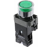Кнопка ANDELI XB2-BW3361 с подсветкой, зеленая 1НО ADL10-045