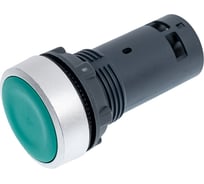 Кнопка Systeme Electric SB7 моноблочная 22мм зеленая с возвратом, металл, 1НО, IP65 SB7EA31 10 шт 4680409195963