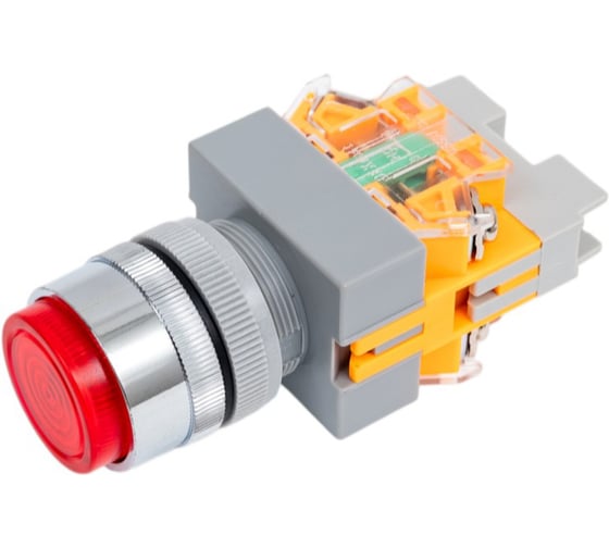 Выключатель кнопочный Dekraft ВК22-ABLFP-RED-LED 25027DEK 10 шт 4620007067262 1