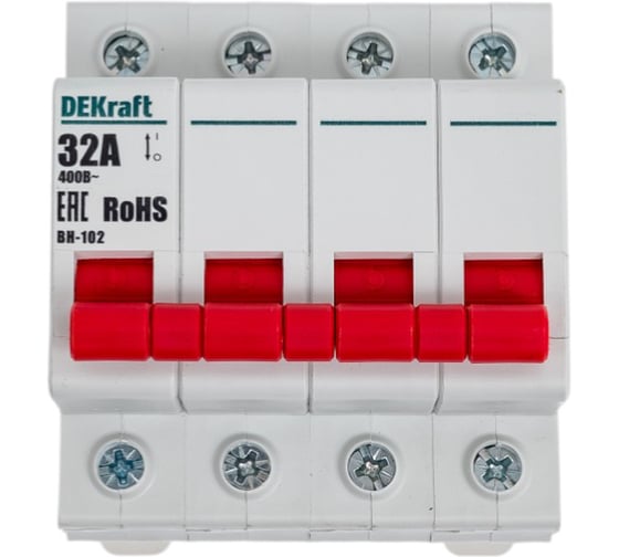 Выключатель нагрузки Dekraft ВН102-4Р-032А 17014DEK 3 шт 4620007063646 1