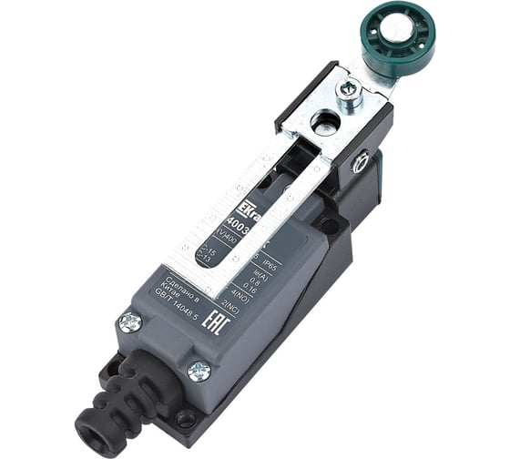 Концевой выключатель Dekraft металл 1НО1НЗ Роликовый рычаг регулиремой длины из термопласта 34003DEK 6 шт 4680409131749 1