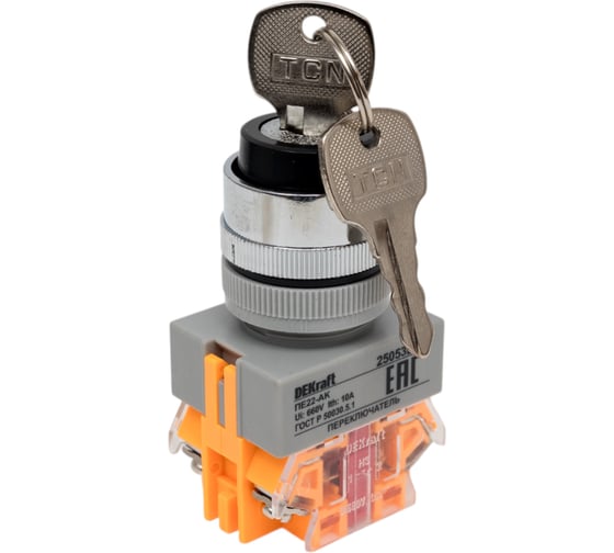 Переключатель Dekraft ПЕ22-AKS-2-BLK 25053DEK 10 шт 4620007067521 1