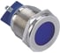 Индикаторная лампа Электротехник GQ22T-D/L/B/220V/S, синяя, металлический корпус, светодиодная матрица d=22мм, 220В AC/DC, IP67 ET020081 1