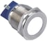 Индикаторная лампа Электротехник GQ22T-D/L/W/220V/S, белая, металлический корпус, светодиодная матрица d=22мм, 220В AC/DC, IP67 ET020082 1