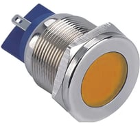 Индикаторная лампа Электротехник GQ22T-D/L/O/24V/S, оранжевая, металлический корпус, светодиодная матрица d=22мм, 24В AC/DC, IP67 ET020085