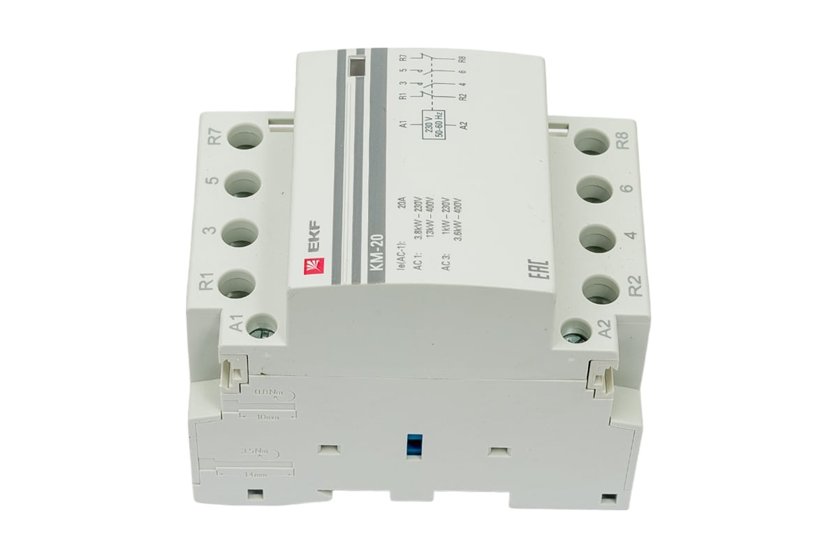 Модульный контактор EKF КМ 20А 2NO 2NC 3 мод. PROxima km-3-20-22 ...