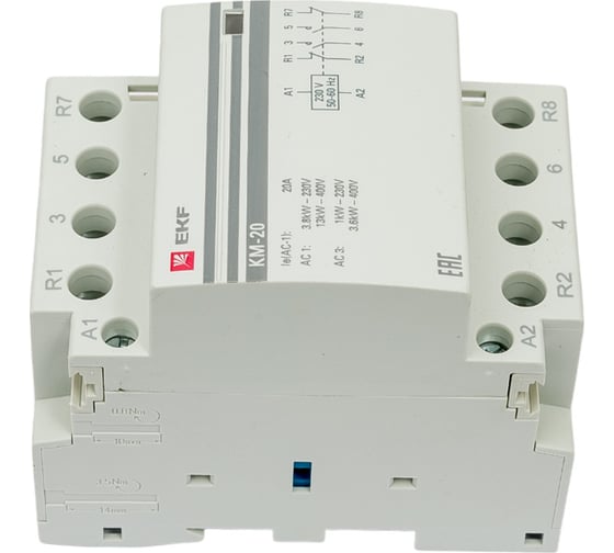 Модульный контактор EKF КМ 20А 2NO 2NC 3 мод. PROxima km-3-20-22