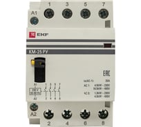Модульный контактор EKF КМ РУ 25А 4NO 3 модуля PROxima km-3m-25-40