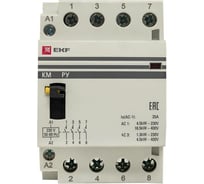 Модульный контактор EKF КМ РУ 20А 4NO 3 модуля PROxima km-3m-20-40