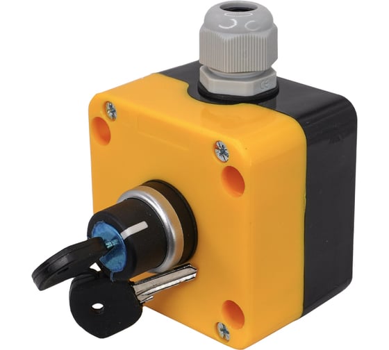 пост управления переключатель на два положения с фиксацией с ключом (НО) 1 шт IP65 Электротехник ПКУ22-1441-65У1 ET014866 1