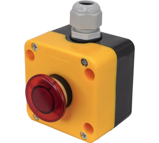 пост управления Электротехник ПКУ22-K188F-65У1 красный гриб без фиксации (2НЗ) IP65 ET014862 1