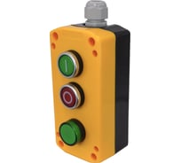 пост управления Электротехник ПКУ22-33V1M-65У1 1 зелёный цилиндр I (НО) 1 красный цилиндр O (НЗ) лампа зелёная 220 В AC IP65 ET526988