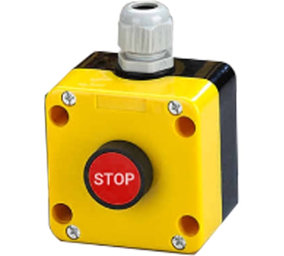 Пост управления Электротехник ПКУ-22-1142-65У1, 1 красный цилиндр, Stop (НЗ), IP65 ET014860 1