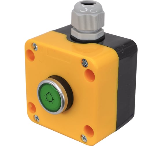 пост управления цилиндр зелёный с подсветкой 220 В AC (НО) 1 шт IP65 Электротехник ПКУ22-1W1M-65У1 ET014868 1