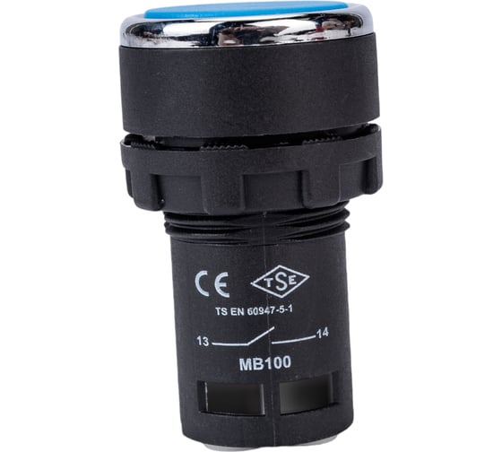 Нажимная кнопка Emas моноблочная 22 мм, IP 40, 1НО MB100DM 1