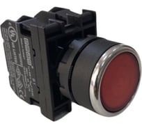 Нажимная круглая кнопка Emas красная, с фиксацией, 1НО+1НЗ, серия B, 250 В AC, 4 А, B102FK