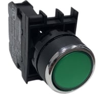 Нажимная кнопка Emas круглая зеленая B200DY