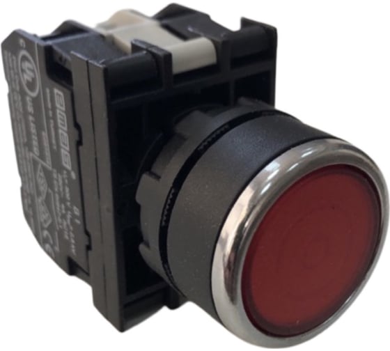 Нажимная круглая кнопка Emas красная, с фиксацией, 250 В AC, 4 А, 12-30 В AC/DC, B162FK