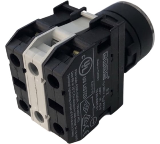 Нажимная круглая кнопка Emas красная, с фиксацией, 250 В AC, 4 А, 12-30 В AC/DC, B162FK