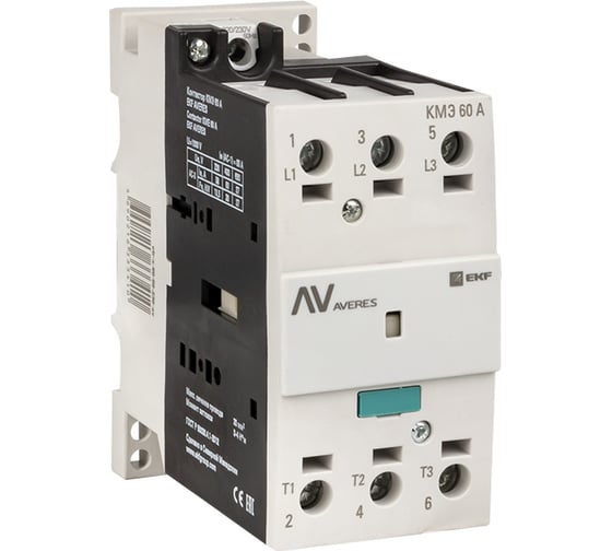 Контактор EKF КМЭ 60А 400В АС AVERES ctr-s-60-00-400-av 1