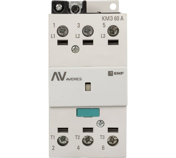 Контактор EKF КМЭ 60А 400В АС AVERES ctr-s-60-00-400-av