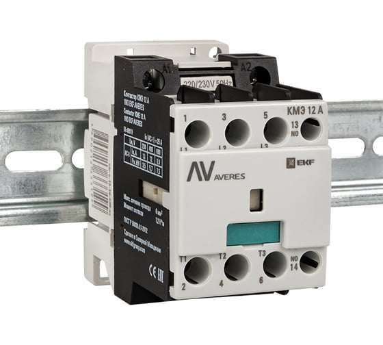 Контактор EKF КМЭ 12А 1NC 230В АС AVERES ctr-s-12-01-230-av