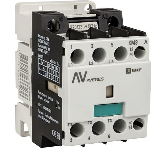 Контактор EKF КМЭ 22А 1NO 400В АС AVERES ctr-s-22-10-400-av
