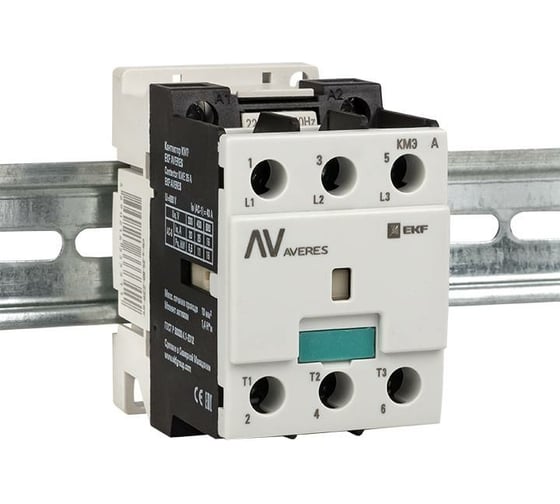 Контактор EKF КМЭ 30А 400В АС AVERES ctr-s-30-00-400-av