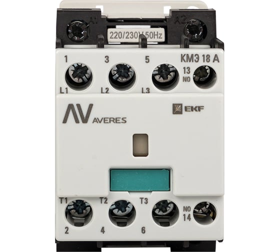 Контактор EKF КМЭ 18А 1NC 400В АС AVERES ctr-s-18-01-400-av