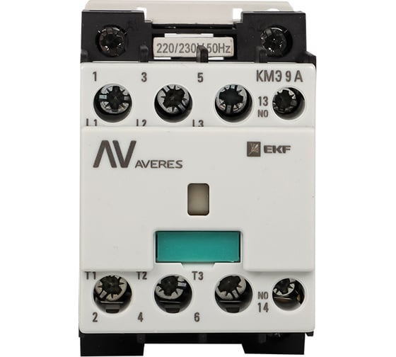 Контактор EKF КМЭ 9А 1NO 400В АС AVERES ctr-s-9-10-400-av