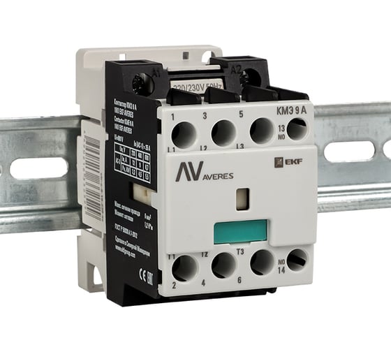 Контактор EKF КМЭ 9А 1NO 400В АС AVERES ctr-s-9-10-400-av