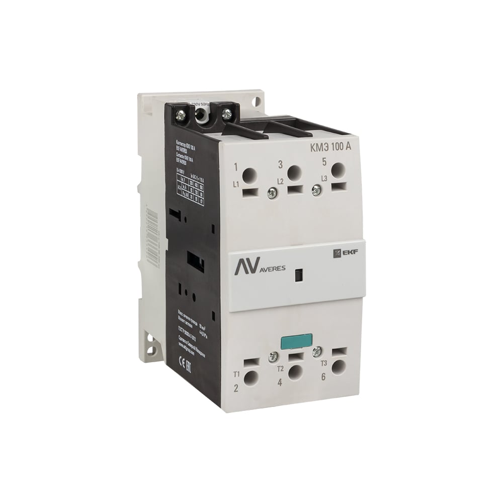 Контактор EKF КМЭ 100А 400В АС AVERES ctr-s-100-00-400-av - выгодная ...