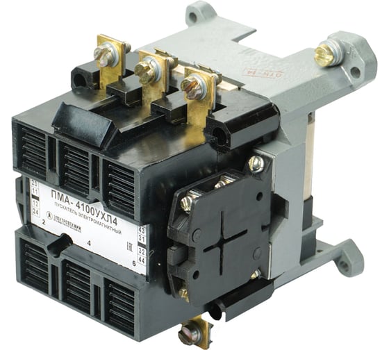 Пускатель электромагнитный Электротехник ПМА-4100 УХЛ4 В, 36В, 2з и 2р, 63А, нереверсивный, без реле, IP00 ET513585 1