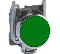 Кнопка Systeme Electric без фиксации 1НО без подсветки, зеленый XB4BA31