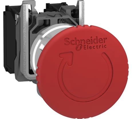 Кнопка аварийной остановки Systeme Electric возврат поворотом 1НЗ триггерного действия XB4BS8442