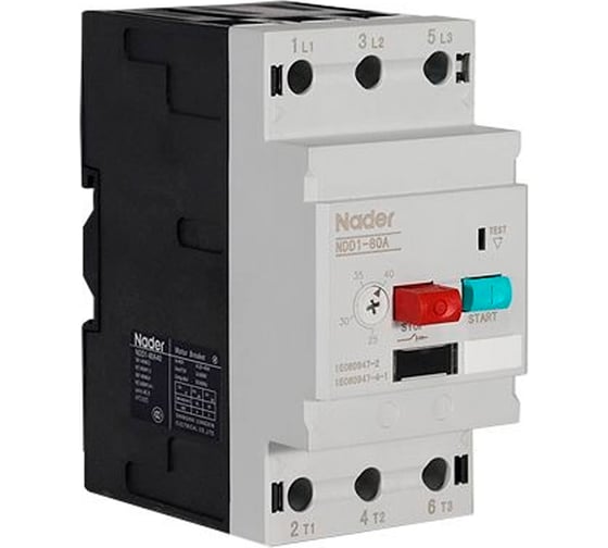 Автоматический выключатель защиты двигателя Nader NDD1-80A63 631000017 1