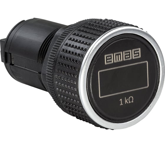 Потенциометр с цифровым дисплеем Emas 1 кОм, мультиоборотный, рабочее напряжение 24В DC, выходное напряжение 10В DC, IP65 HPMR01K1 1