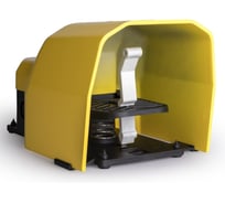 Педаль двойная Emas 2x1НО+1НЗ + 2x1НО+1НЗ, 2 скорости, с фиксацией, с защитным кожухом алюминий PDKA22GG12