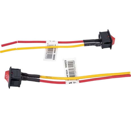 Клавиша включения/выключения Nord-Yada 12/24В (Переключатель красный) 6Аmax (2шт в упаковке) 906923