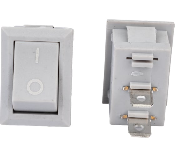 Клавиша Nord-Yada 250V 6А Mini серая (2контакта) ON-OFF (2шт в упаковке) 905470 19812484