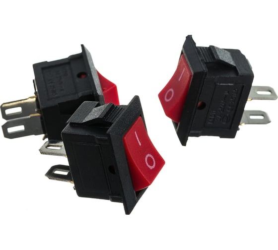 Клавиша Nord-Yada 250V 3А Micro красная (2контакта) ON-OFF (2шт в упаковке) 905464