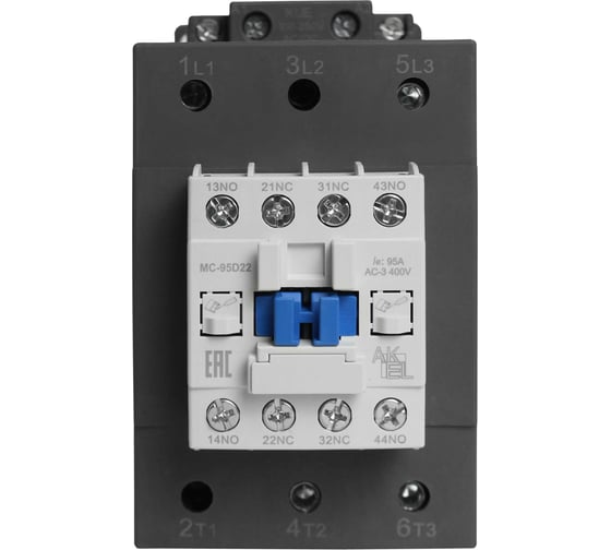 Контактор магнитный AKEL BA47 MC-95D22KUE 3P 2NO+2NC/95A/220VAC/DC 418733 1