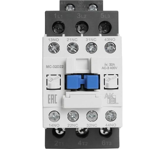 Контактор магнитный AKEL BA47 MC-32D22Q7 3P 2NO+2NC/32A/380VAC 418717 1