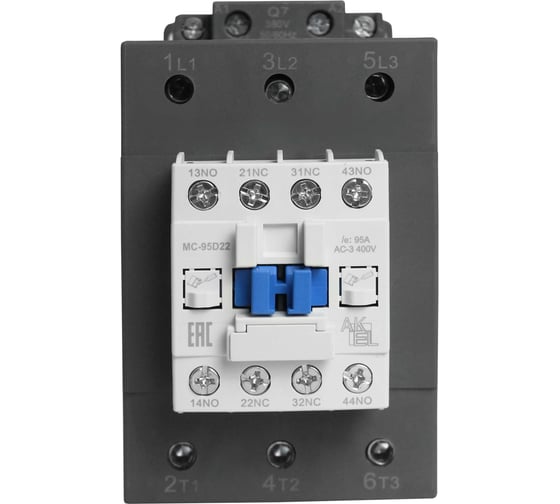 Контактор магнитный AKEL BA47 MC-95D22Q7 3P 2NO+2NC/95A/380VAC 418732 1