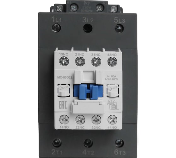 Контактор магнитный AKEL BA47 MC-80D22P7 3P 2NO+2NC/80A/230VAC 418730 1
