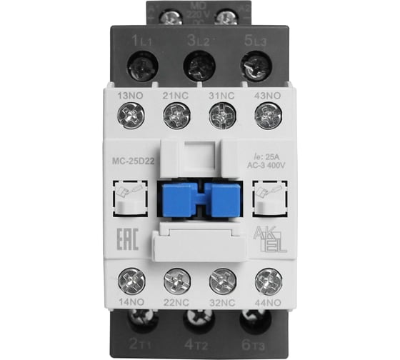 Контактор магнитный AKEL BA47 MC-25D22MD 3P 2NO+2NC/25A/220VDC 418714 1