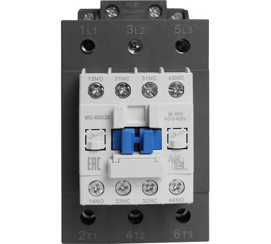 Контактор магнитный AKEL BA47 MC-65D22KUE 3P 2NO+2NC/65A/220VAC/DC 418728 1